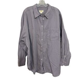 Maeve Lavender Gray Button-Down Shirt
